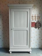 Vintage eendeurskast / smalle kast / 1 deurs / brocante, 50 tot 70 cm, 105 cm of meer, Ophalen of Verzenden, 100 cm of meer
