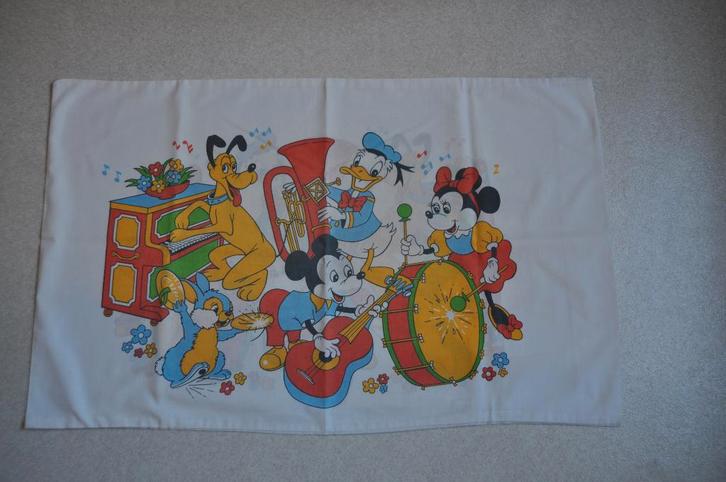 2  Vintage  Disney  Kussenslopen  -  Jaren  70, Kinderen en Baby's, Dekens, Slaapzakjes en Inbakerproducten, Gebruikt, Overige typen