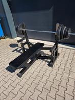 Atx barbarian bench halterbank met halterstang gewichten, Ophalen, Zo goed als nieuw, Fitnessbank