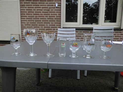 6x merk bierglazen, Verzamelen, Biermerken, Zo goed als nieuw, Glas of Glazen, Overige merken, Ophalen of Verzenden