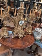 Groot bronzen klokken stel. 80 cm hoog €445., Antiek en Kunst, Ophalen