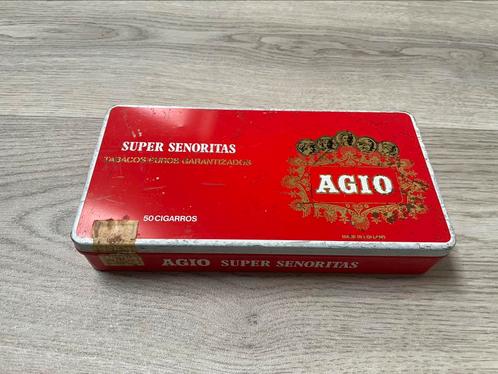 Leeg sigaren blik - Agio 50 stuks Super Senoritas, Verzamelen, Rookartikelen, Aanstekers en Luciferdoosjes, Gebruikt, Tabaksdoos of Verpakking
