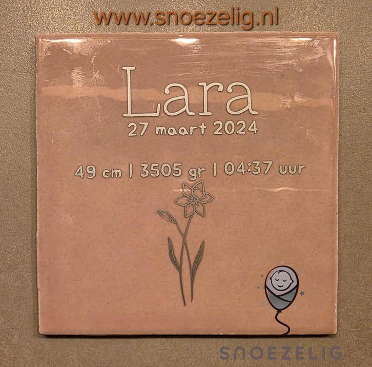 Gepersonaliseerd kraamcadeau / geboortetegeltje, Kinderen en Baby's, Kraamcadeaus en Geboorteborden, Nieuw, Kraamcadeau, Ophalen of Verzenden