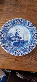 Delfts Blauw Wandbord met Molen, Ophalen