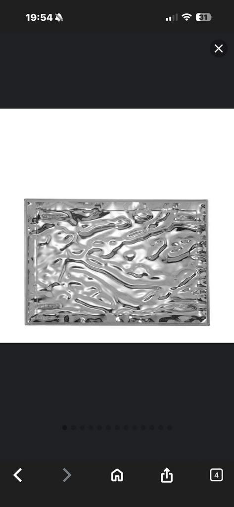 Dienblad Kartell dune zilver groot 55x38, Ophalen of Verzenden, Zo goed als nieuw, Rechthoekig, Kunststof