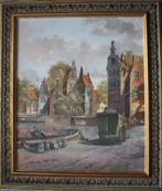 Stadsgezicht Cor van Eijk (1914-1990) Fraaie olie/doek, volu, Verzenden