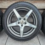 17 inch velgen steek 5x112 met winterbanden 205/55-17 & TPMS, Ophalen, Gebruikt, Banden en Velgen, 17 inch
