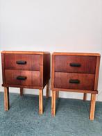 Vintage nachtkastjes set., Ophalen, Gebruikt, Minder dan 45 cm, 55 tot 70 cm