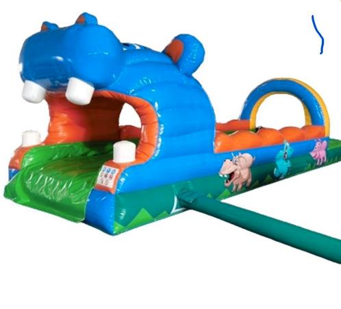 Buikschuifbaan nijlpaard, Kinderen en Baby's, Speelgoed | Buiten | Springkussens, Zo goed als nieuw, Ophalen of Verzenden