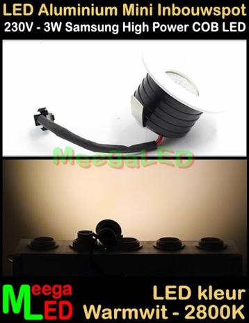LED 230V mini inbouwspot spot COB 3watt M18 - Warmwit nbd beschikbaar voor biedingen