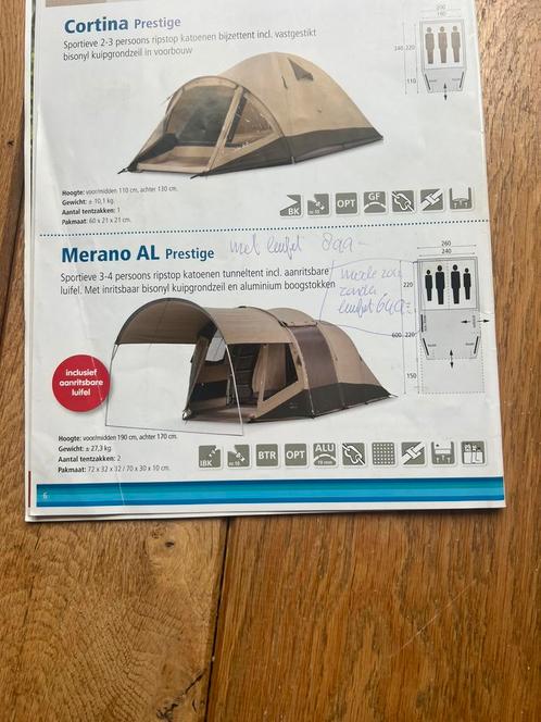 Prachtige Bardani Merano 4-persoonstent met vast grondzeil., Caravans en Kamperen, Tenten, Gebruikt, Ophalen