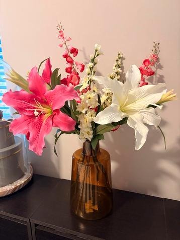 Kunstbloemen Boeket roze wit beschikbaar voor biedingen