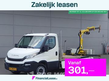 Iveco Daily 35S14 Kraanwagen Open Laadbak Hyva HA15 Euro6 3, beschikbaar voor biedingen