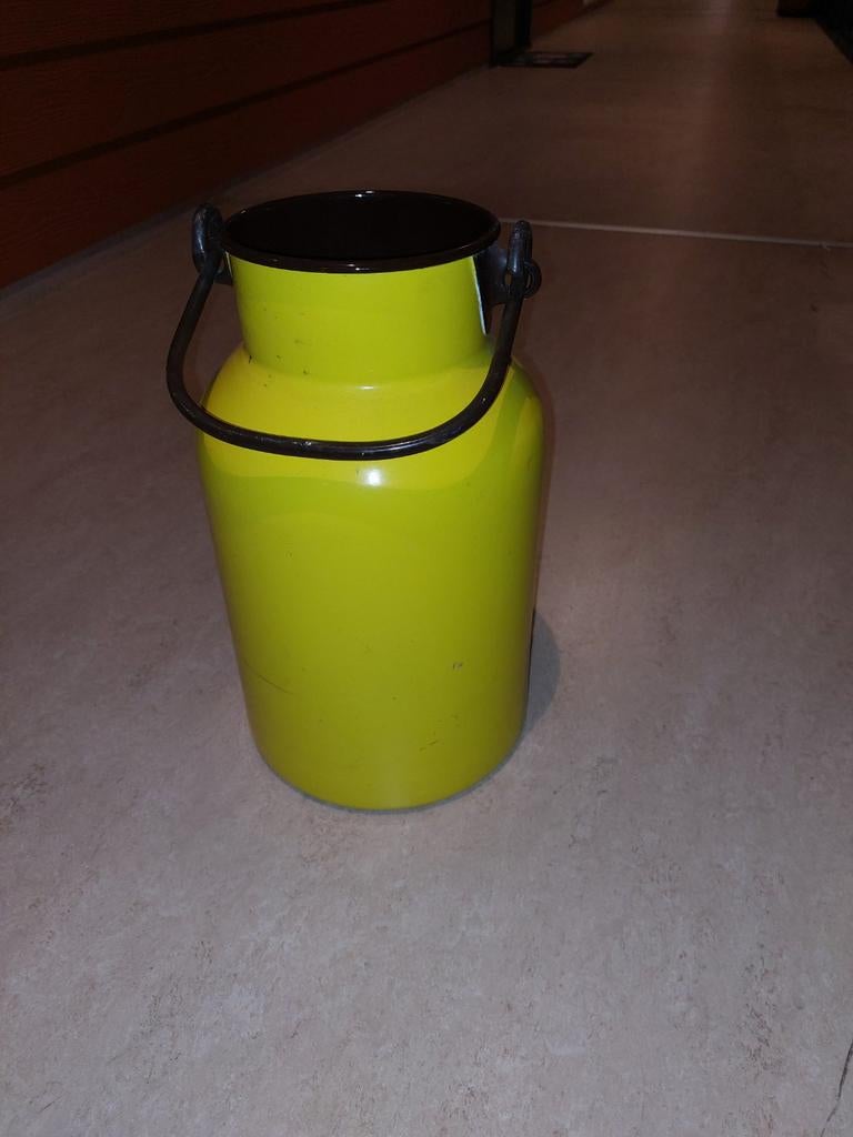 Oude ijzeren melkbus, zwart, Antiek en Kunst, Antiek | Emaille, Ophalen of Verzenden