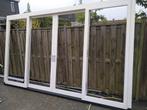 Hardhout kozijn met 1 schuifdeur 2 vakken, Deurkozijn, 225 cm of meer, Nieuw, Ophalen of Verzenden