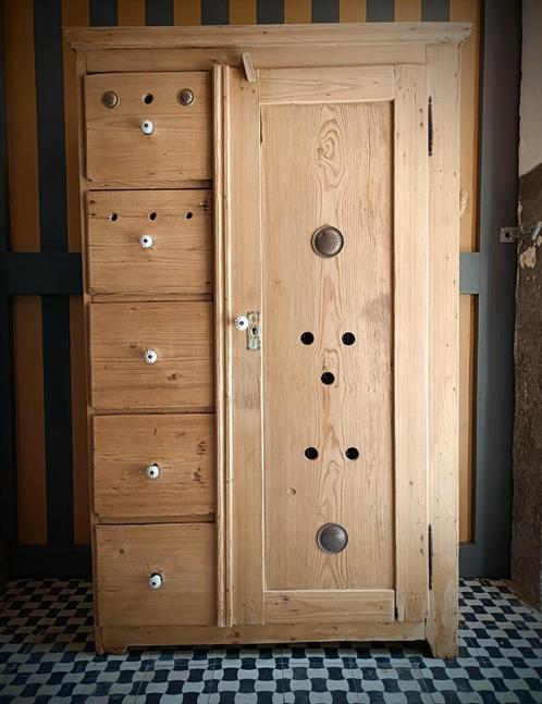 Landelijke spekkast, grenen kast., Huis en Inrichting, Kasten | Ladekasten, Zo goed als nieuw, 150 tot 200 cm, 25 tot 50 cm, Ophalen
