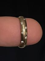 14 karaat geelgouden ring met 8  briljanten, Ophalen of Verzenden, Zo goed als nieuw, 17 tot 18, Dame