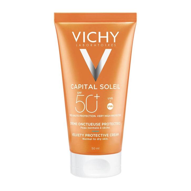 Vichy Capital Soleil Fluweelachtige Gezichtscrème SPF50 50ml, Sieraden, Tassen en Uiterlijk, Uiterlijk | Gezichtsverzorging, Nieuw