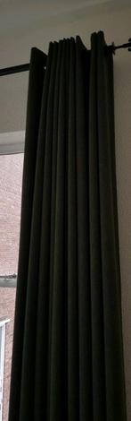 3x2 korte gordijnen groen bruin brons verduisterd, Huis en Inrichting, Stoffering | Gordijnen en Lamellen, Bruin, 200 cm of meer