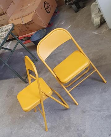 klapstoelen metaal kleur Geel, NIEUW beschikbaar voor biedingen