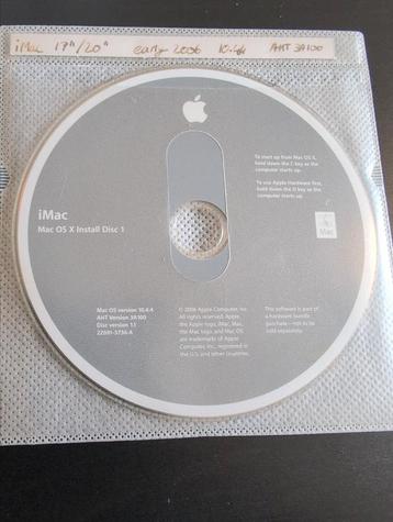 iMac 17 & 20 inch/ Mac OS 10.4.4 / 2 disc / Apple beschikbaar voor biedingen
