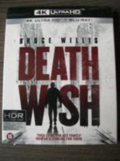 Blu-ray (4K Ultra HD) DEATH WISH (Bruce Willis) 2disc) seal, Cd's en Dvd's, Blu-ray, Nieuw in verpakking, Actie, Verzenden