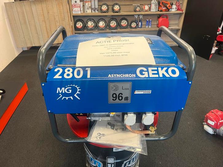Geko 2801 A-synchroon Aggregaat Generator - Nieuw, Doe-het-zelf en Verbouw, Aggregaten, Nieuw, Benzine, Minder dan 5 kVA, Ophalen