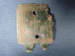 Middeleeuwen – plaatje in brons  - 8e - 12e eeuw - bodemvond, Ophalen of Verzenden, Brons