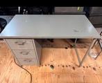 Stevig metalen bureau 110x55cm, Ophalen of Verzenden, Gebruikt, Bureau