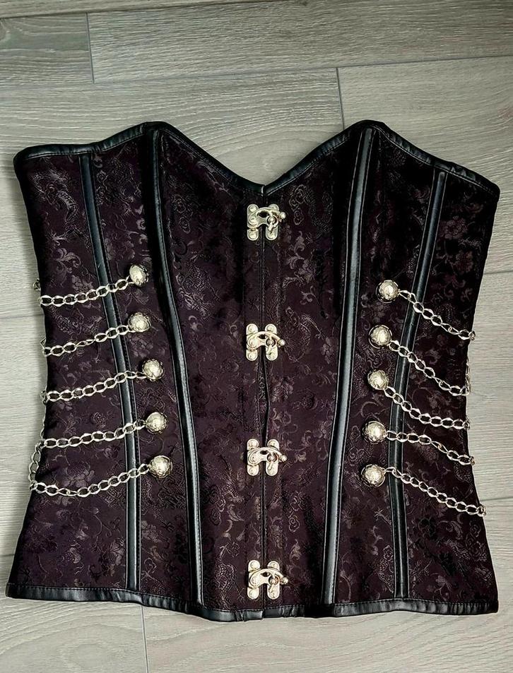 Zwarte Corset met Kettingen, Kleding | Dames, Overige Dameskleding, Zo goed als nieuw, Ophalen of Verzenden