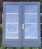 Hardhouten openslaande tuindeuren, Ophalen, Gebruikt, Buitendeur, Glas