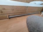 Mooi, stoer eenpersoonsbed van steigerhout, Huis en Inrichting, Slaapkamer | Bedden, Ophalen, 210 cm, Zo goed als nieuw, Twijfelaar