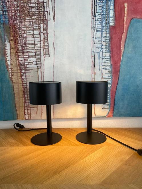 2 LUCIDE  lampen / nachtlampjes - zwart, Huis en Inrichting, Lampen | Tafellampen, Zo goed als nieuw, Minder dan 50 cm, Metaal