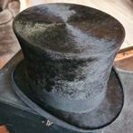 Antieke hoge hoed met hoedendoos, Antiek en Kunst, Antiek | Kleding en Accessoires, Ophalen of Verzenden, Heren