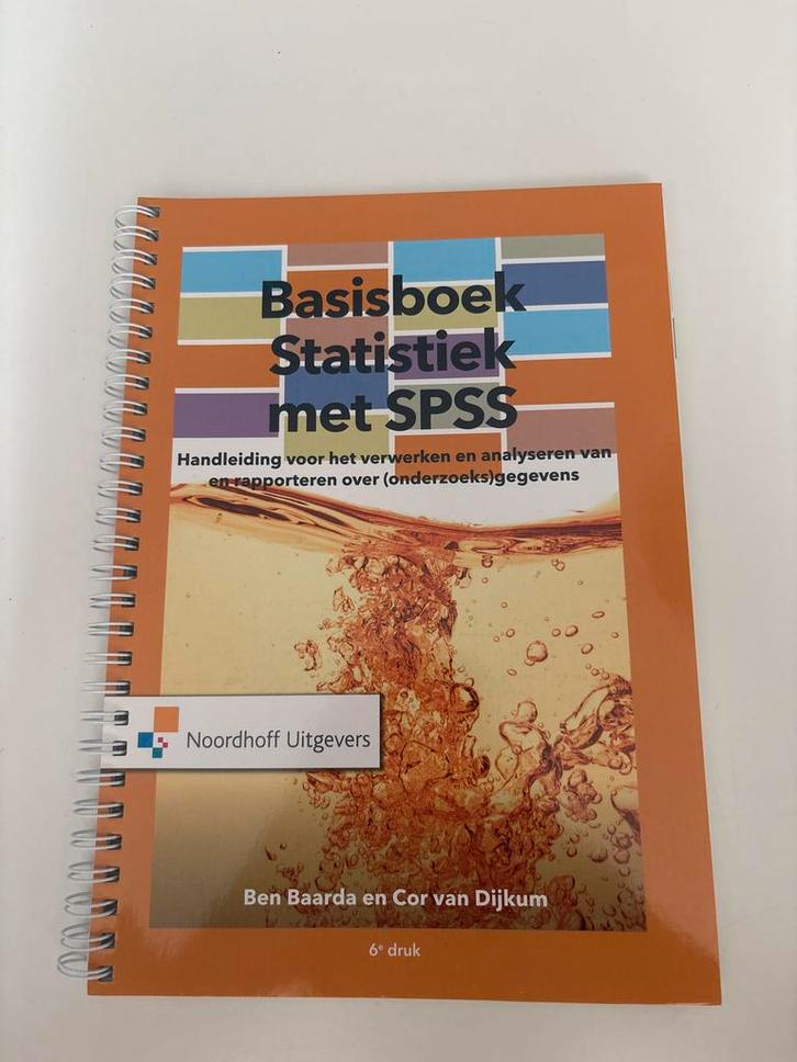 Ben Baarda - Basisboek Statistiek met SPSS, Boeken, Wetenschap, Zo goed als nieuw, Ophalen of Verzenden