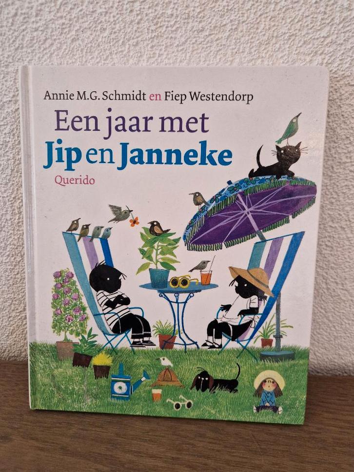 Kinderboek; Een jaar met Jip en Janneke, Boeken, Kinderboeken | Jeugd | onder 10 jaar, Zo goed als nieuw, Fictie algemeen, Ophalen of Verzenden