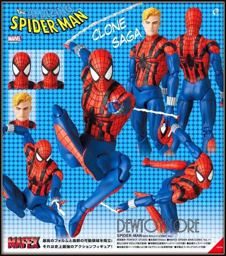 [𝗣𝗿𝗲-𝗼𝗿𝗱𝗲𝗿] MAFEX - No. 143 Spider-Man Ben Reilly, Verzamelen, Poppetjes en Figuurtjes, Nieuw, Verzenden