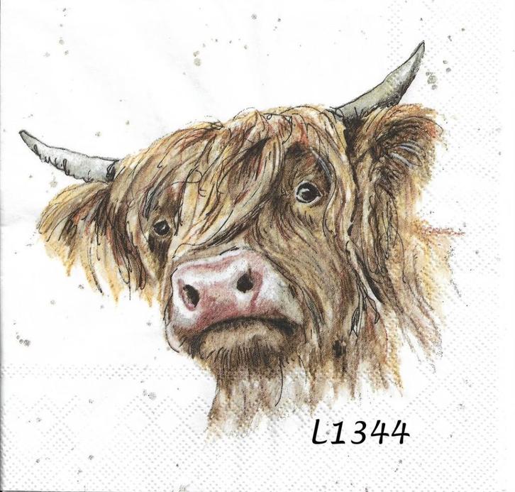 Servetten decoupage/bullet journal – galloway L1344, Hobby en Vrije tijd, Knutselen, Nieuw, Materiaal, Verzenden