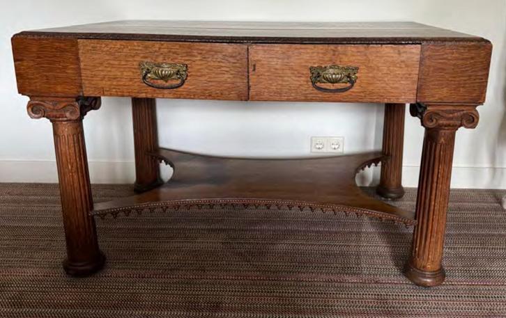 Tafel (antiek vanuit South East USA), Huis en Inrichting, Tafels | Eettafels, Gebruikt, 50 tot 100 cm, 50 tot 100 cm, Rechthoekig