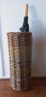 Rotan paraplubak mand vergrijst @DOC61, Huis en Inrichting, Ophalen of Verzenden, Zo goed als nieuw, Riet