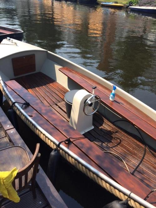 sloep staal grachten Amsterdam stuurhuis 4 takt Yamaha 8pk, Watersport en Boten, Sloepen, Gebruikt, Tot 10 pk, 3 tot 6 meter, Binnenboordmotor