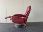 Nette rode leren relax fauteuil / relax stoel draaibaar, Ophalen, Nvt, Nvt, Nvt