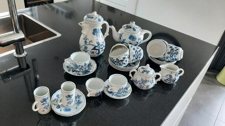 Blauw Saksen Servies Compleet, Antiek en Kunst, Antiek | Servies los, Ophalen