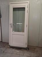 Hardhouten buitendeur achter/schuurdeur met kozijn, Doe-het-zelf en Verbouw, Deuren en Horren, Ophalen