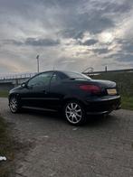 Peugeot 206 2.0 16V CC 2001 Zwart, Auto's, 47 €/maand, Te koop, 2000 cc, Geïmporteerd