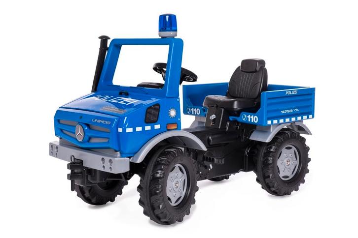UNIMOG POLITIE traptrekker traptractor gemonteerd op vooraad, Kinderen en Baby's, Speelgoed | Buiten | Voertuigen en Loopfietsen