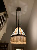 Amsterdamse School Hanglamp, Ophalen, 75 cm of meer, Amsterdamse school, Glas