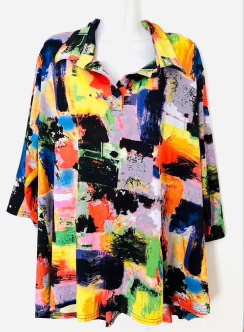 Magna kleurige lange top /tuniek maat 48/50 [vj], Kleding | Dames, Tops, Zo goed als nieuw, Maat 46/48 (XL) of groter, Overige kleuren