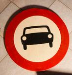 Verkeersbord, metaal, rond, verboden voor auto’s, oud, Ophalen of Verzenden, Gebruikt