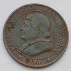 1 Soldo 1866 Vaticaan Antieke Munt Kerkelijke Staat Variant, Antiek en Kunst, Antiek | Religie, Ophalen of Verzenden